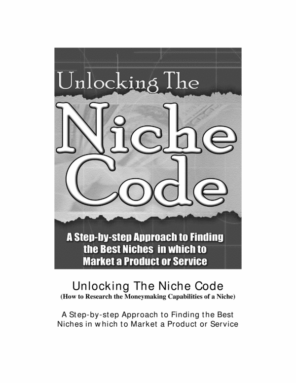 Product picture Unlocking The Niche Code